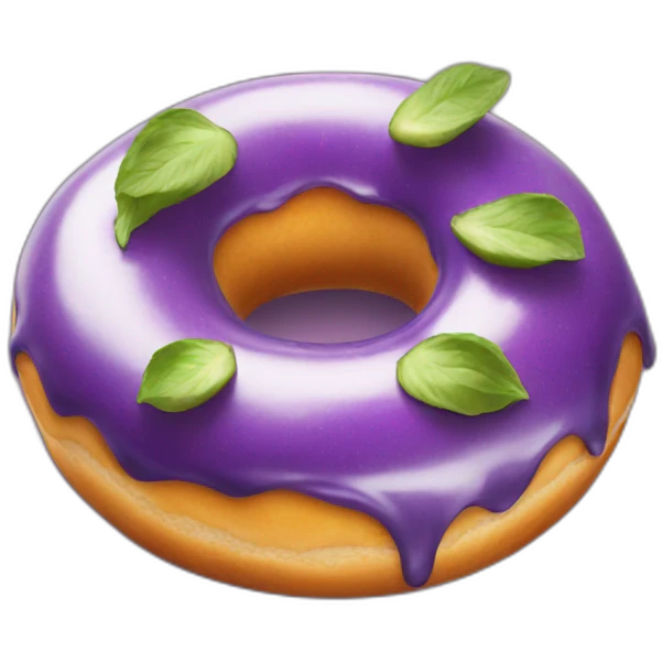 donut around an eggplant emoji