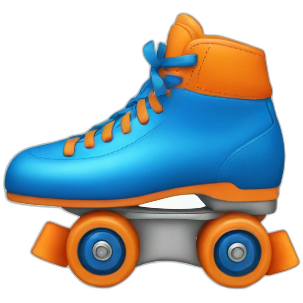 blue and orange roller skate emoji