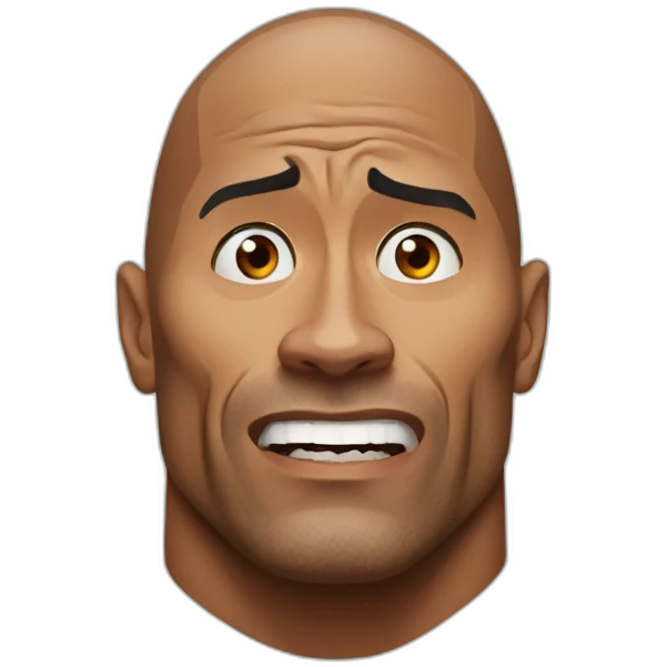 dwayne Johnson scared emoji