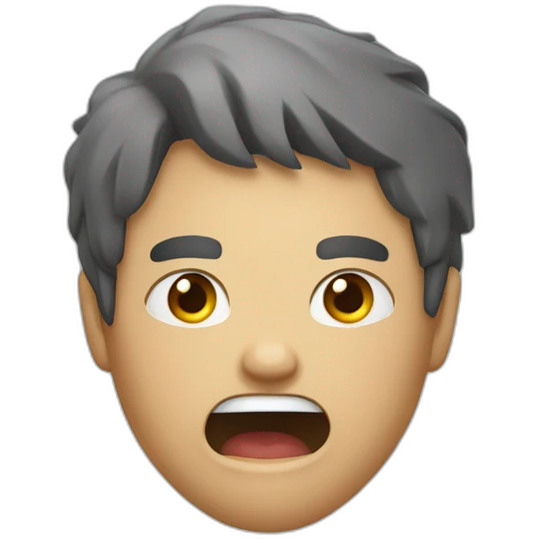 eyes closed while yelling angrily emoji