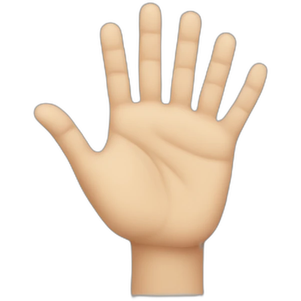 a hand with six fingers emoji