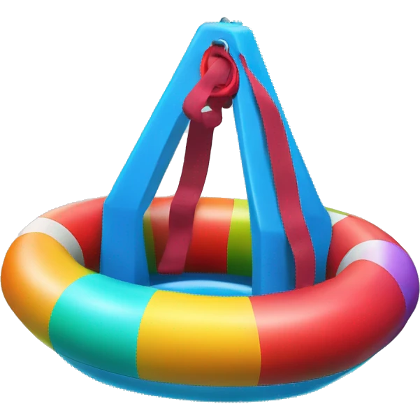 rainbow colored buoy floatation device emoji