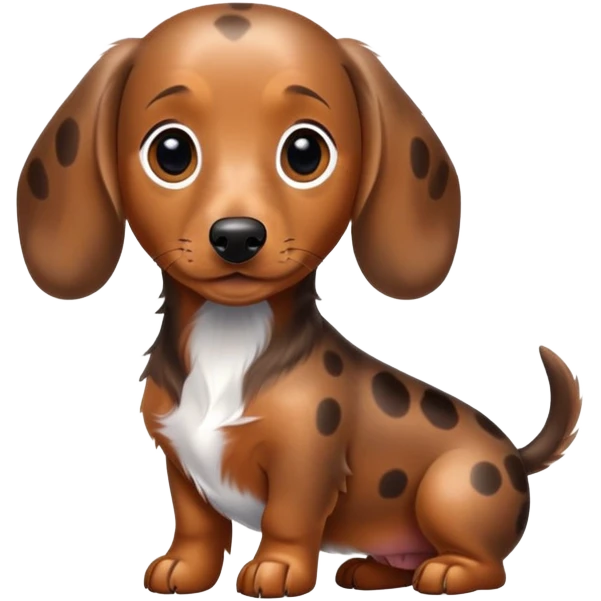 Brown dapple dachshund  emoji