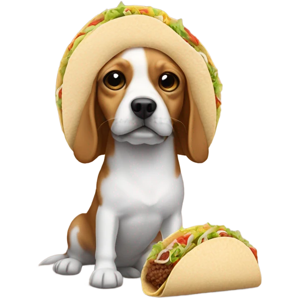 Taco on a dog emoji