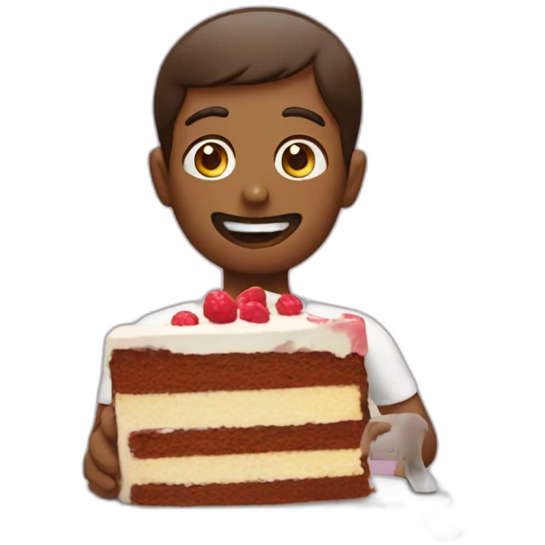 Eating cake emoji