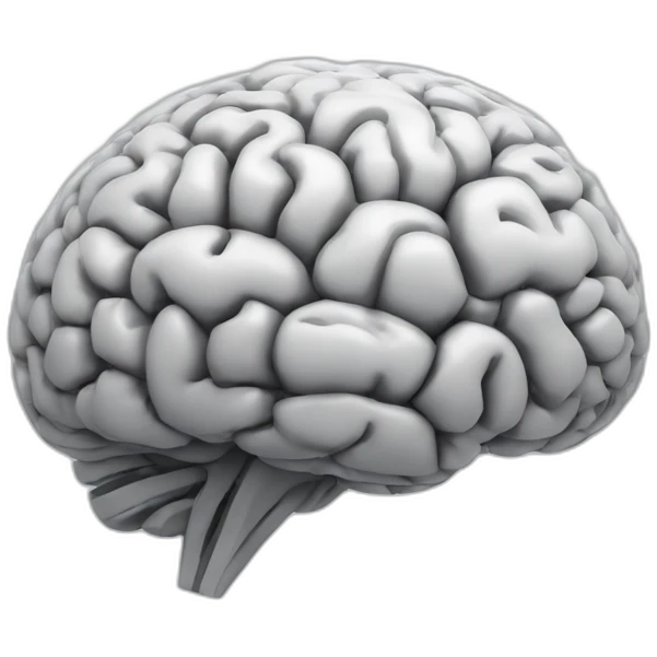 Brain made of software emoji