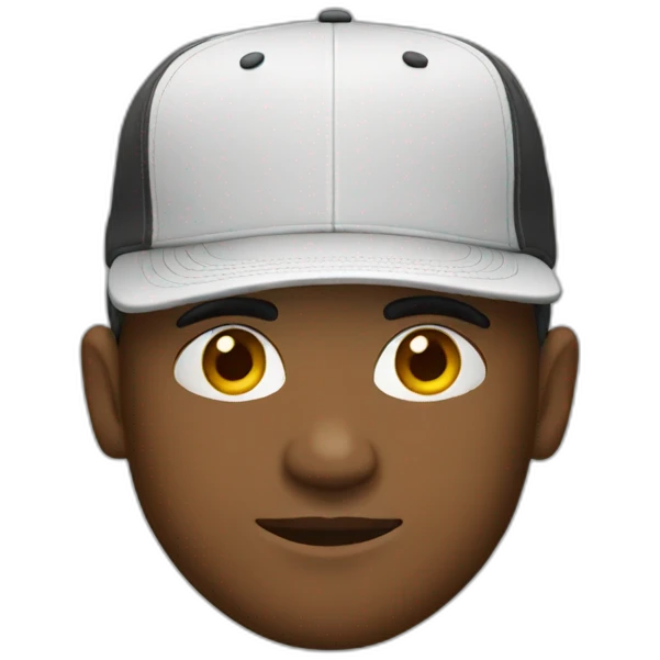 man with snapback hat emoji