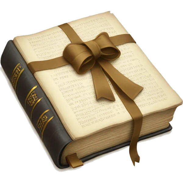 Bible with a bow emoji