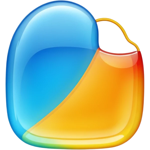 a piece of plastic material. without face emoji