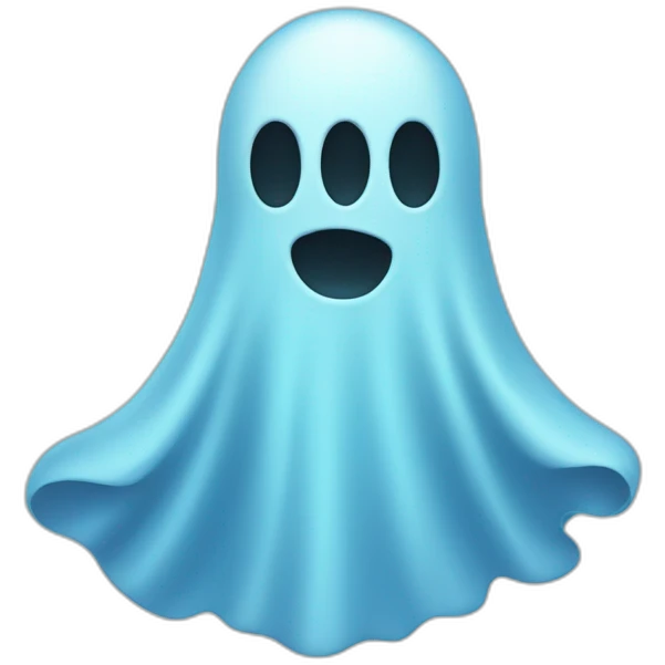 light blue ghost emoji