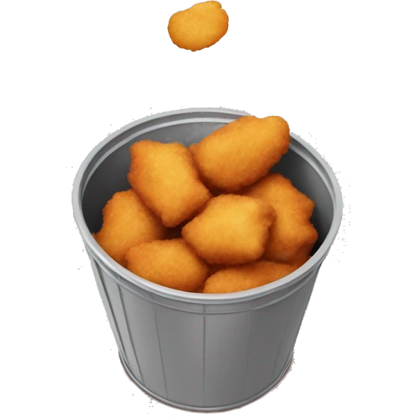 Chicken nuggets in a bucket  emoji