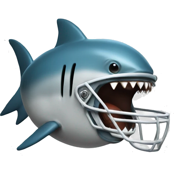 shark with a football helmet emoji