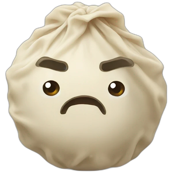 Dumpling angry emoji