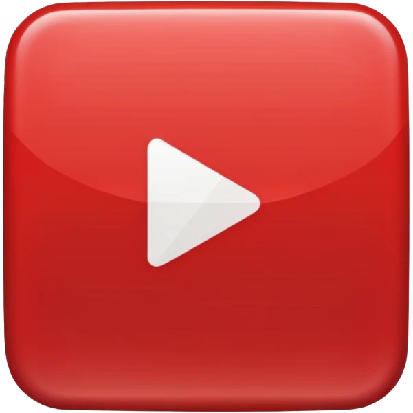 YouTube logo, rounded red rectangle with white play triangle emoji