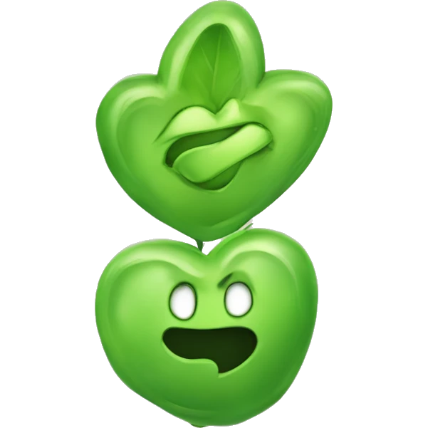corazón verde lima emoji