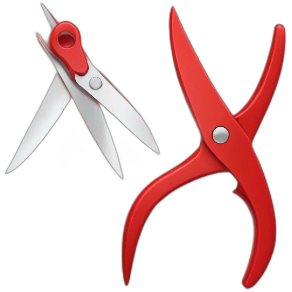 scissors red, apple styled emoji