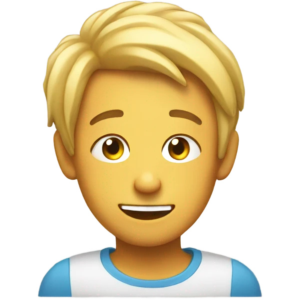 Tired but happy emoji