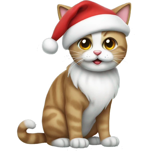 Santa Cat emoji
