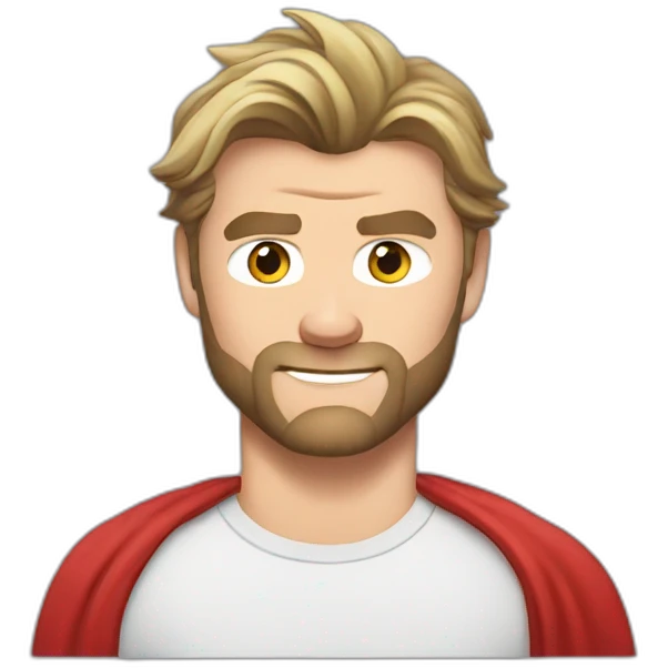 chris-hemsworth cartoon wearing tee emoji