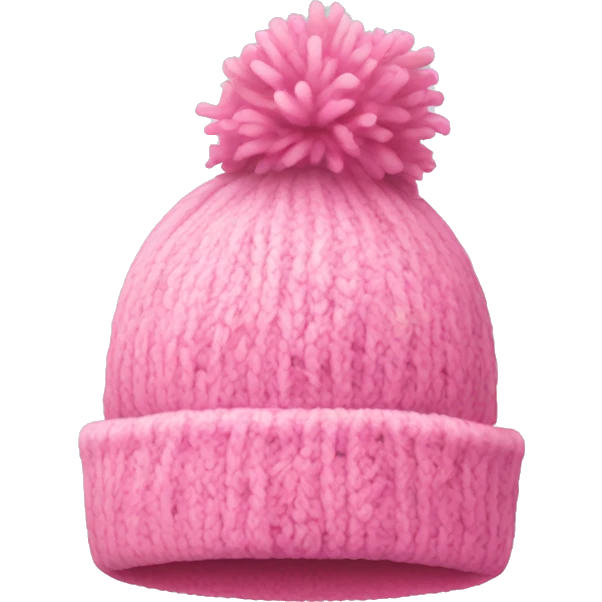 A pink winter hat emoji