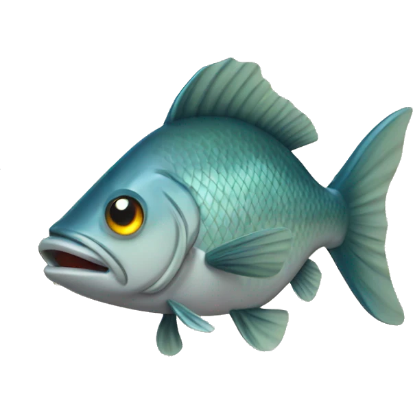 Fish fishing emoji