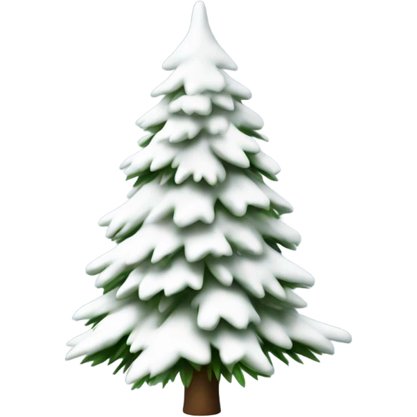  actual white fir christmas tree isolated.  emoji
