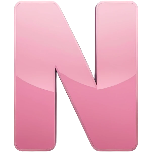 Netflix aesthetic "N" logo in pastel pink emoji