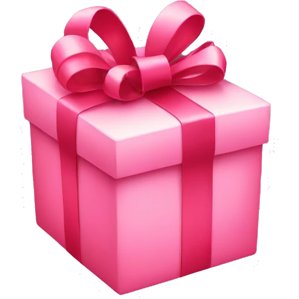 red present with pink ribbons emoji