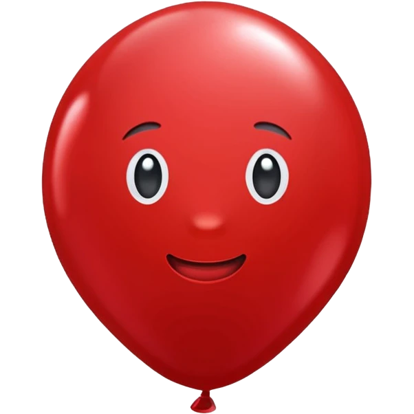 red glitter baloon emoji