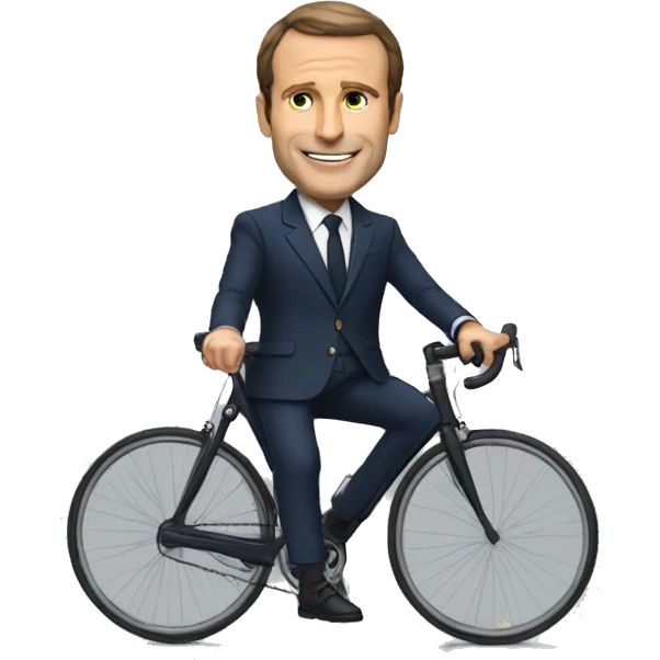 MACRON à vélo emoji