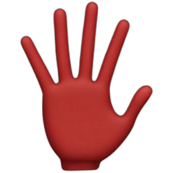 Bloods gang hand sign emoji