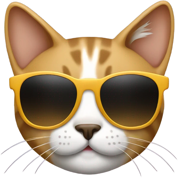 Cat with sunglasses emoji