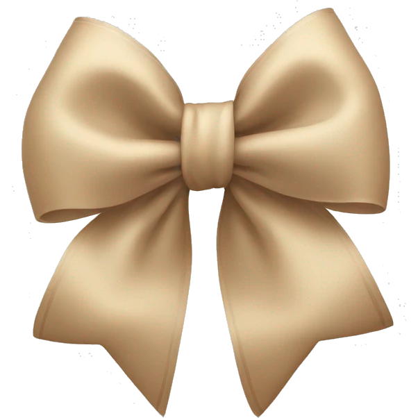 Beige bow emoji