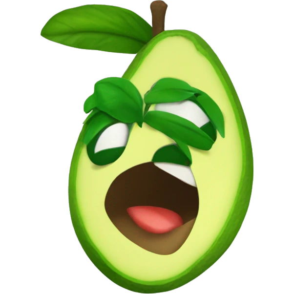 aguacate con cara emoji