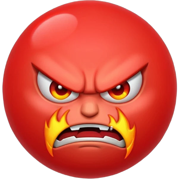 Angry red emoji