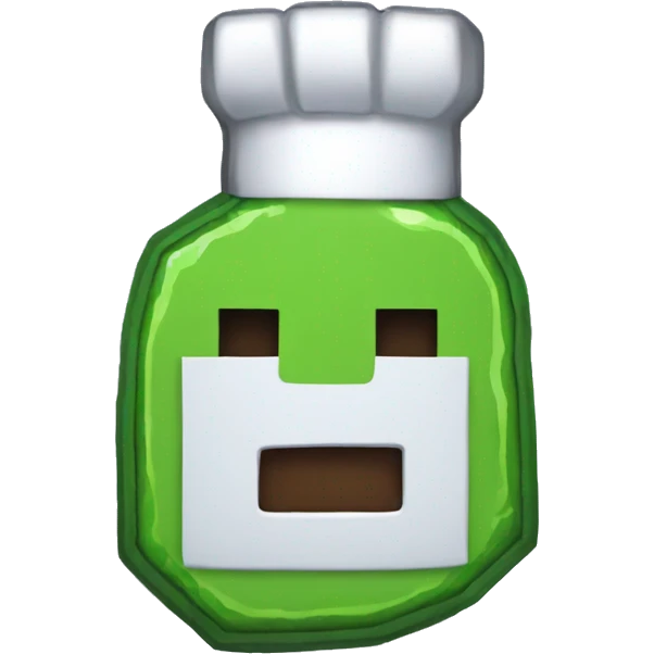 Minecraft Slime with Apron emoji