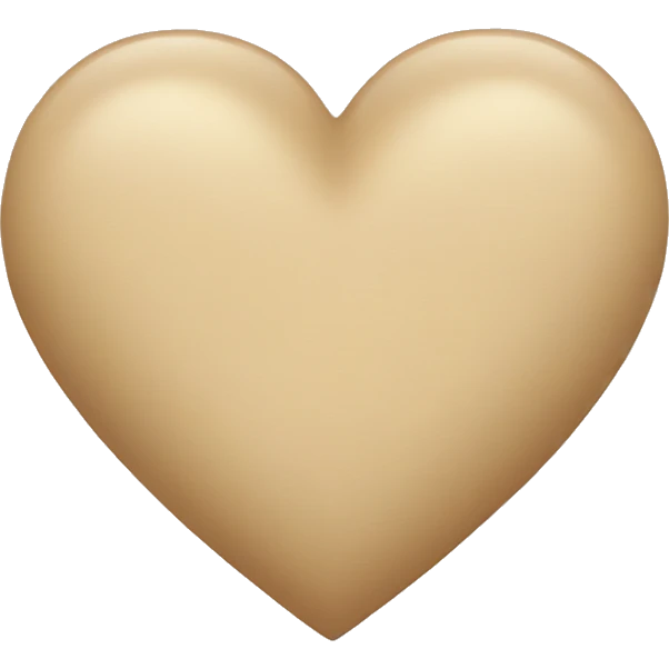 Beige heart  emoji