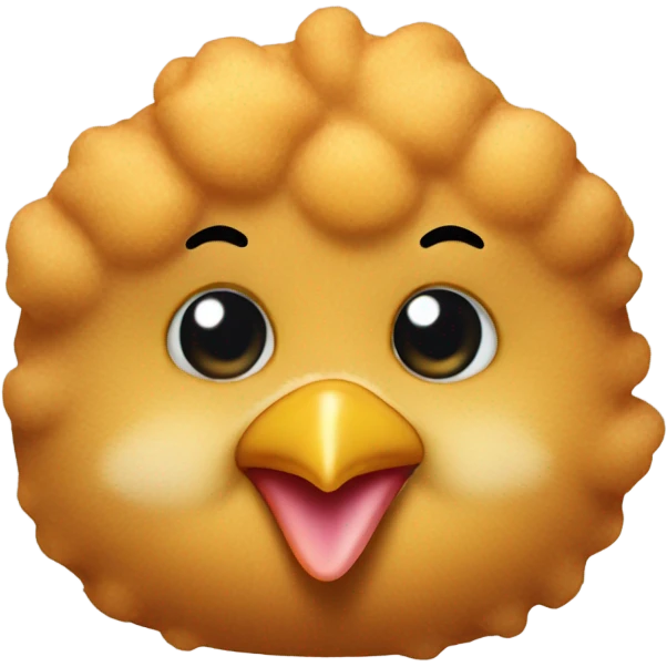 Chicken nuggies with faces emoji