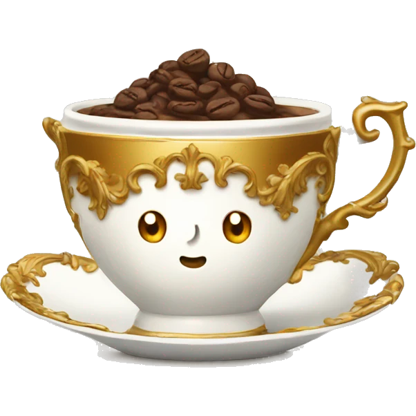 Rococo coffee cup emoji