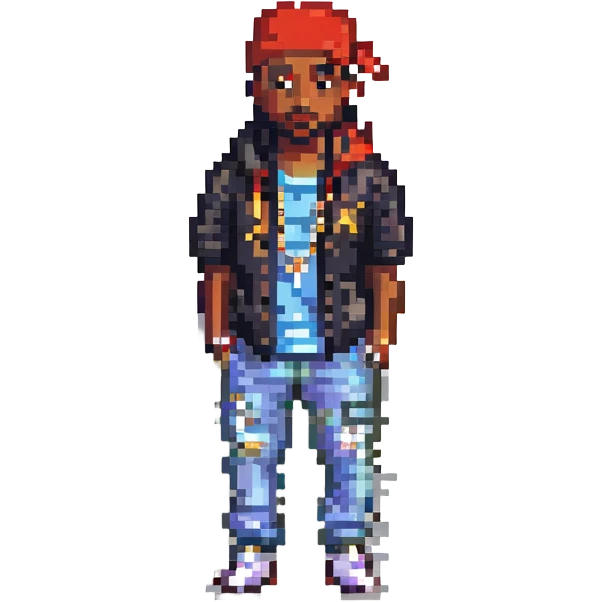 2Pac в полный рост, no background emoji