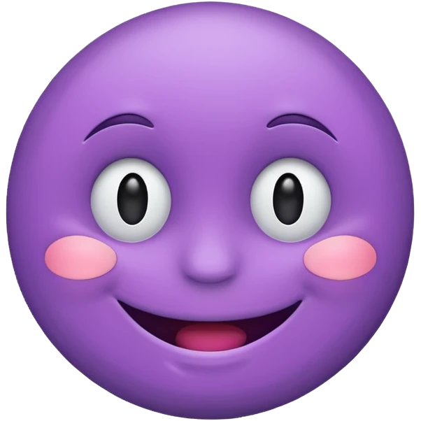 simple purple happy face emoji