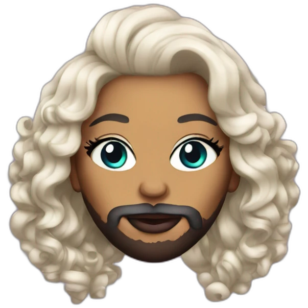 drag queen with beard emoji