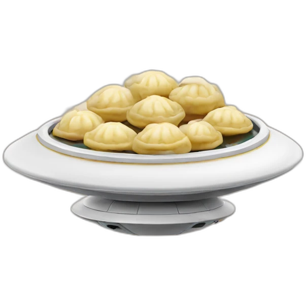 Flying saucer with dumplings emoji