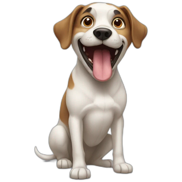 crazy dog emoji