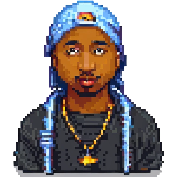Репер 2Pac, no background emoji