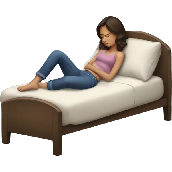 brunette taking a nap emoji