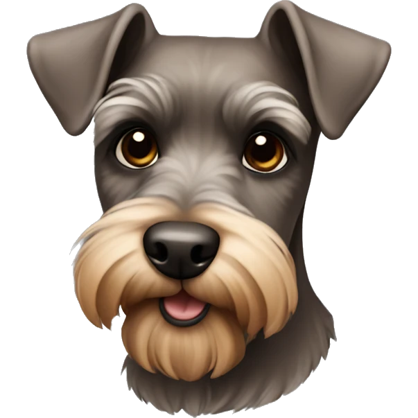 Brown mini schnauzer  emoji