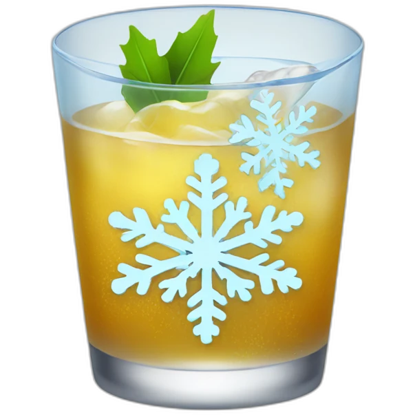 Cocktail with snowflake emoji