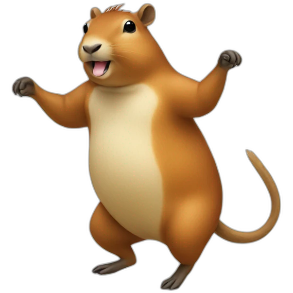 Capivara dancing emoji