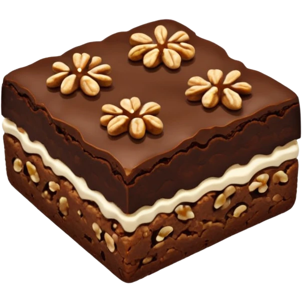 A walnut brownie emoji
